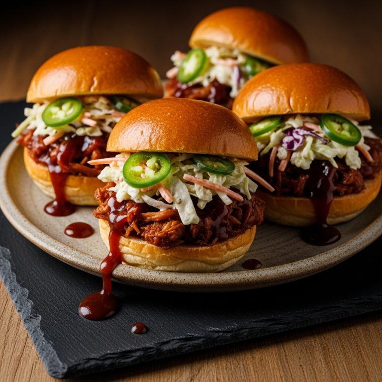 Smoky BBQ Jackfruit Sliders with Jalapeño Coleslaw